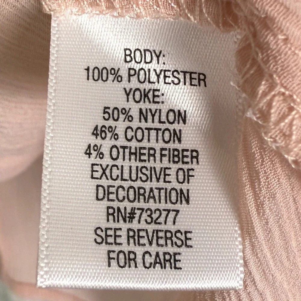 y2k y210 Candies Blouse Womens sz L Pink Cottagecore Coquette Feminine Lace Trim